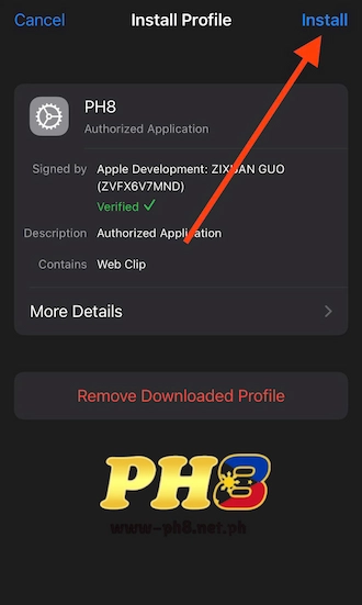 💎 Step 3: Confirm installation and wait for the app to download