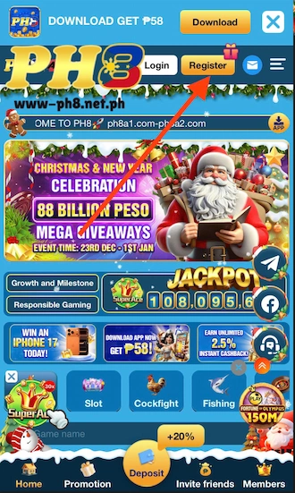 Step 1: Find the link to the PH8 homepage